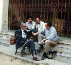 With Mark Tully (BBC)