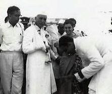 With Jawaharlal Nehru and Indira