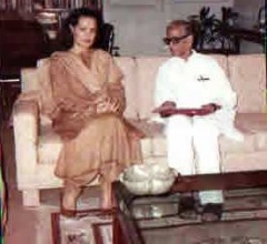 With Sonia Gandhi