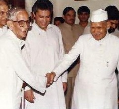 With  Shankar Dayal Sharma