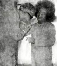 With Sai Baba